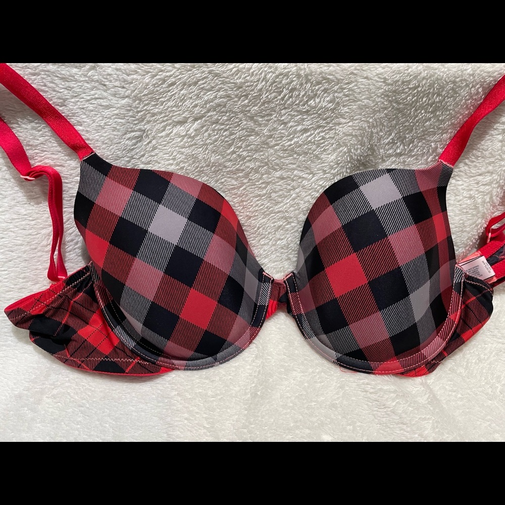 Victoria Secret Black and Red plaid bra